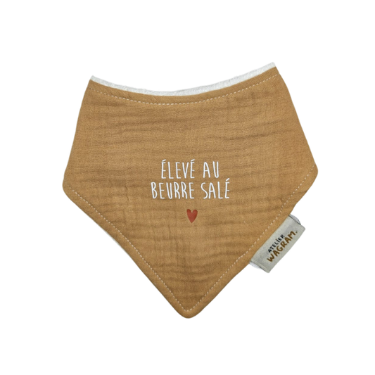 Atelier Wagram - Bavoir Bandana - Elevé au beurre salé