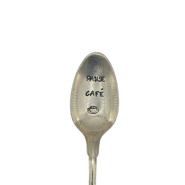 Cuillère gravée - Pause café