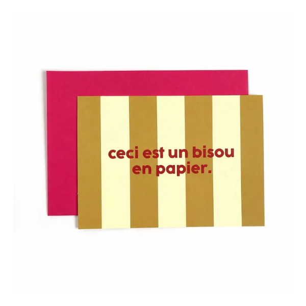 Félicie Aussi - Carte à message – Bisou en papier