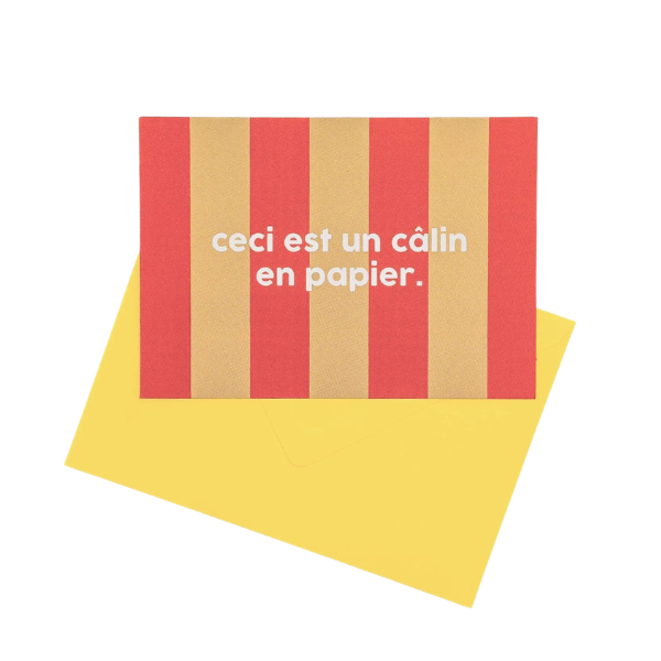 Félicie Aussi - Carte à message – Câlin en papier