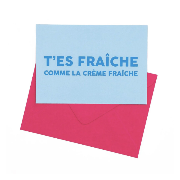 Félicie Aussi - Carte à message – Crème fraiche