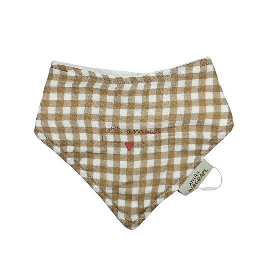 Atelier Wagram - Bavoir Bandana - Petit amour