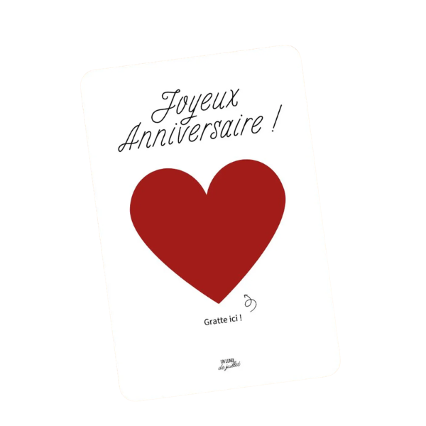 Carte à gratter - Joyeux Anniversaire