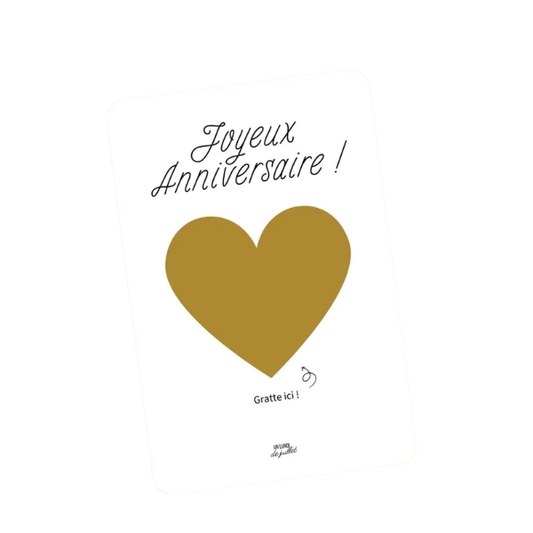 Carte à gratter - Joyeux Anniversaire
