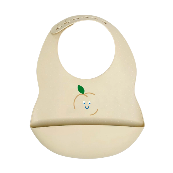 Les petits citrons - Bavoir en silicone - Beige