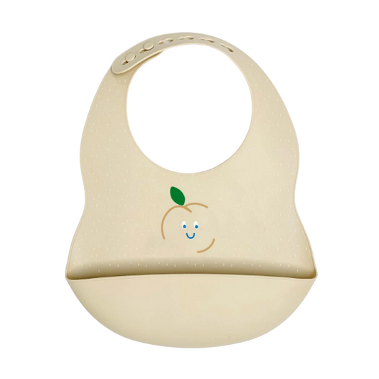 Les petits citrons - Bavoir en silicone - Beige
