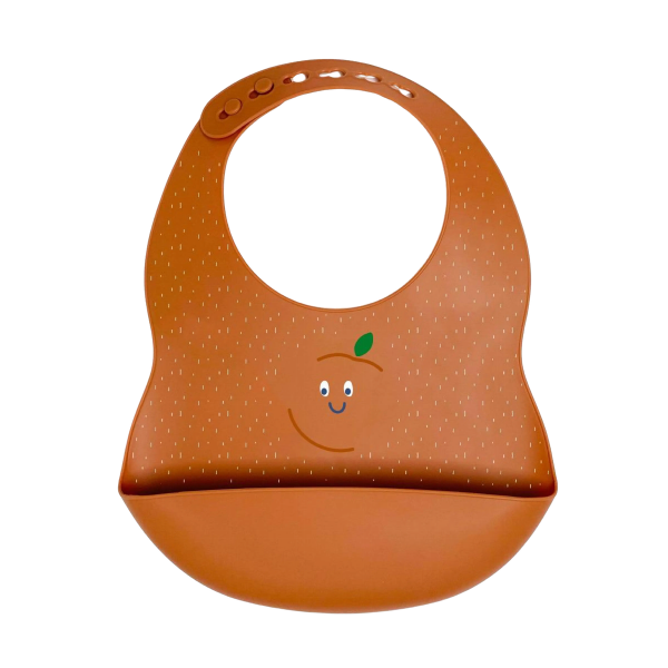 Les petits citrons - Bavoir en silicone - Ocre