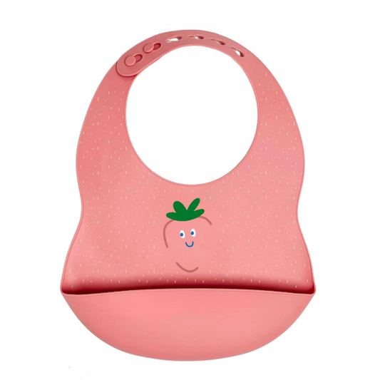 Les petits citrons - Bavoir en silicone - Rose