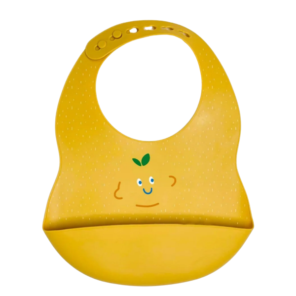 Les petits citrons - Bavoir en silicone - Jaune