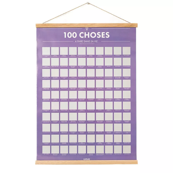 Posters à gratter – 100 choses à faire dans sa vie