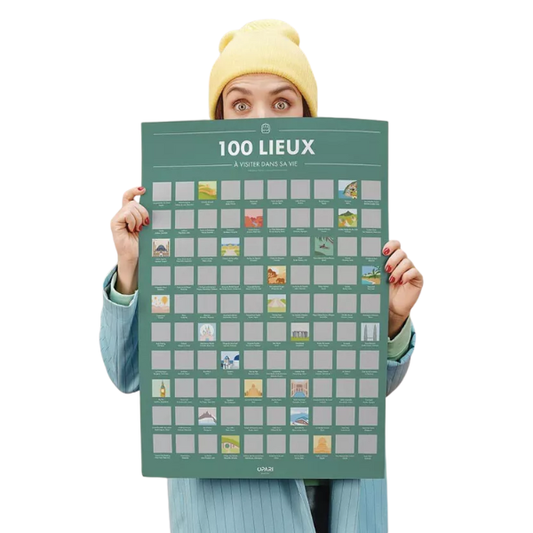 Posters à gratter – 100 lieux à visiter dans sa vie