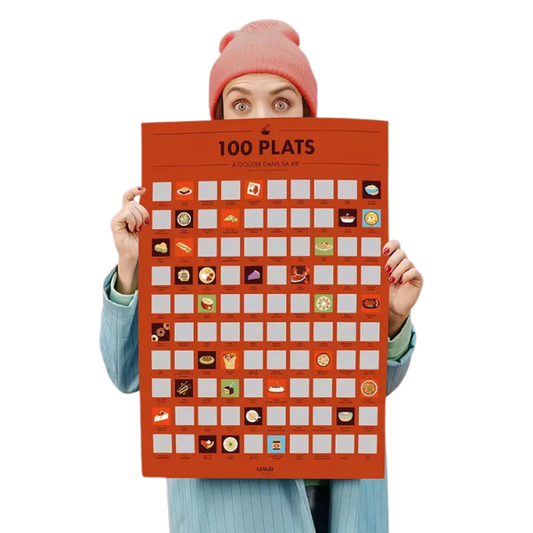 Posters à gratter – 100 plats à goûter dans sa vie
