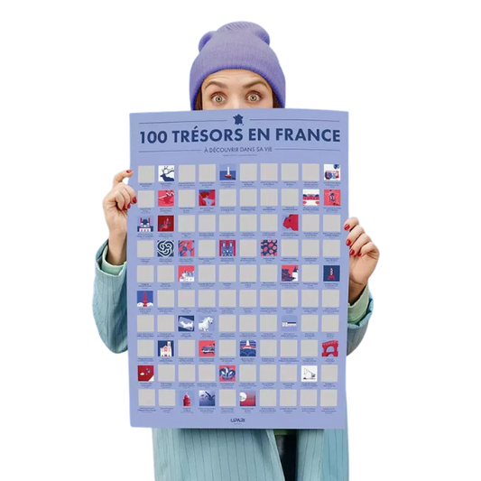 Posters à gratter – 100 trésors FRANCE à découvrir dans vie