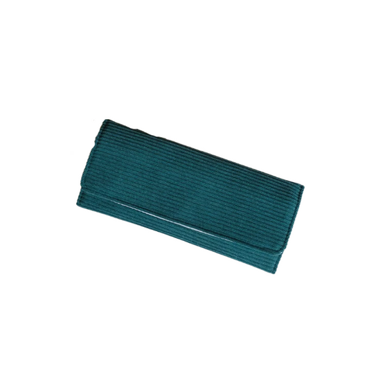 Pochette à bijoux en velours côtelé vert - Maison Scarlett