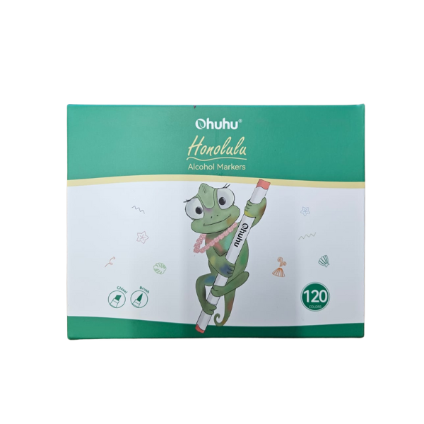 Coffret de 120 marqueurs artistiques Ohuhu Honolulu – Double pointe alcool