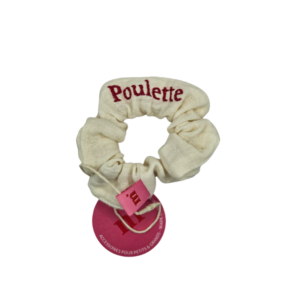 Chouchou brodé - Poulette