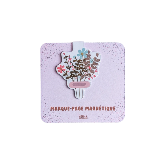 Marque-pages magnétiques - Bouquet de fleurs