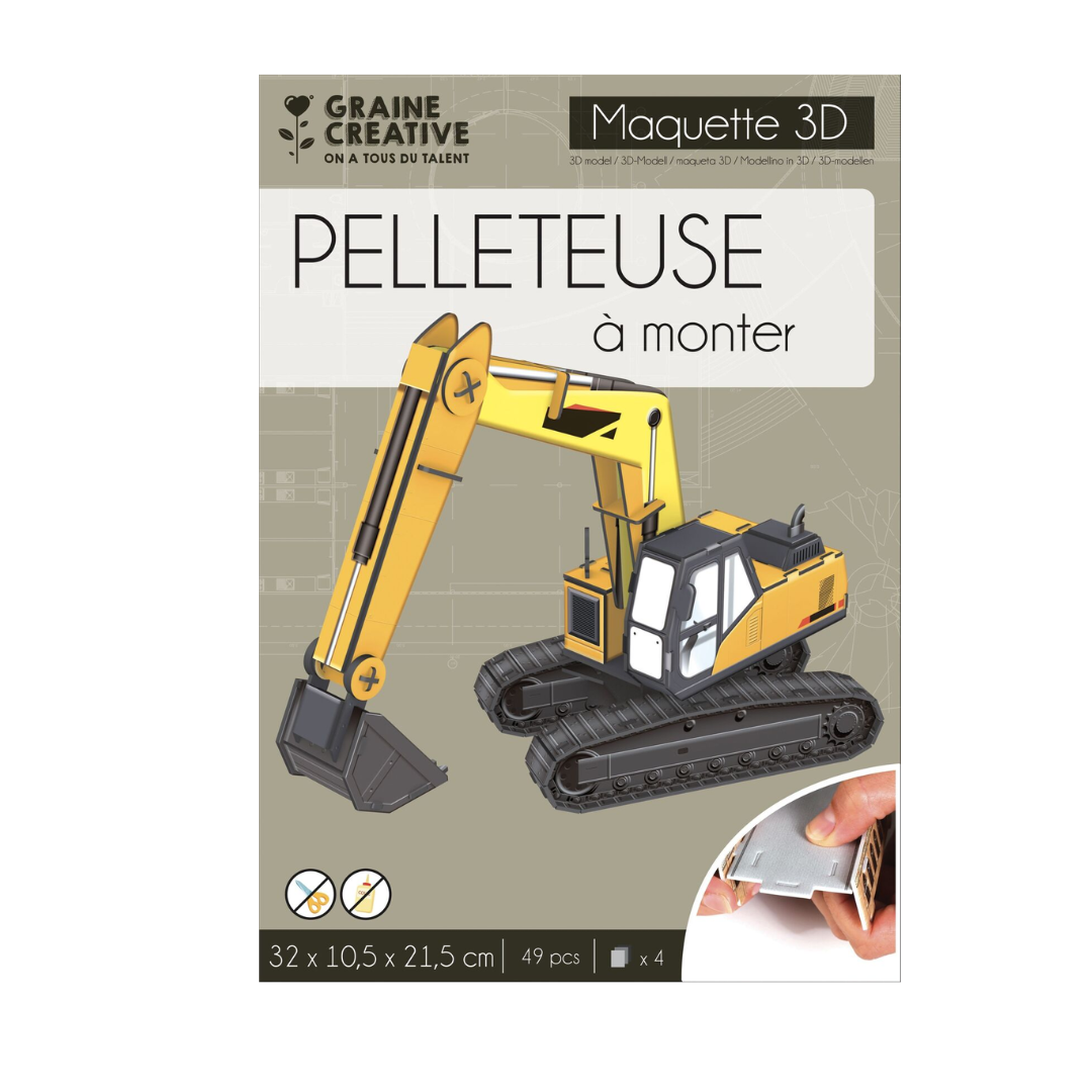 Maquette 3D - Pelleteuse