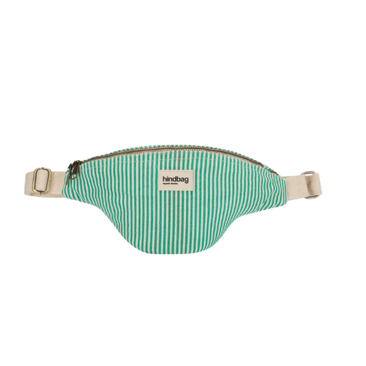 Hindbag - Sac Banane Rayures vert