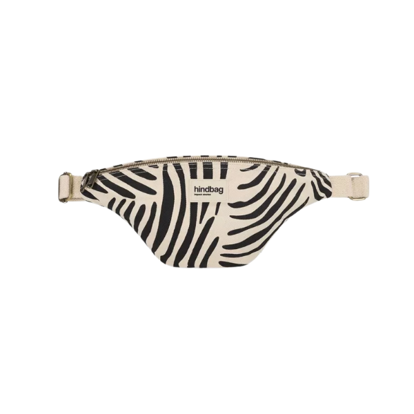 Hindbag - Sac Banane Zèbre écru