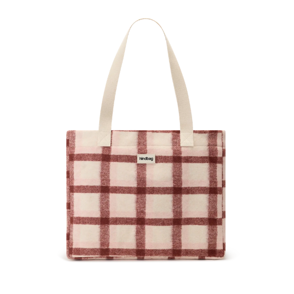 Hindbag - Sac cabas Claude tartan rose