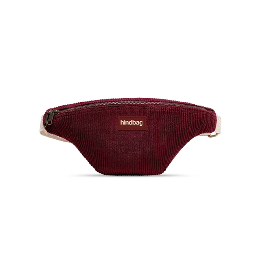 Hindbag - Sac banane velour bordeaux