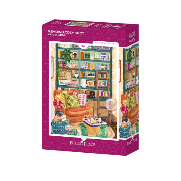 Pièces and Peace - Mini-Puzzle 96 pièces - Reading Cozy Spot