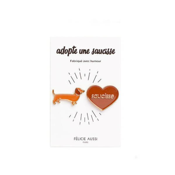 Félicie Aussi - Duo de Pin’s à partager - Saucisse