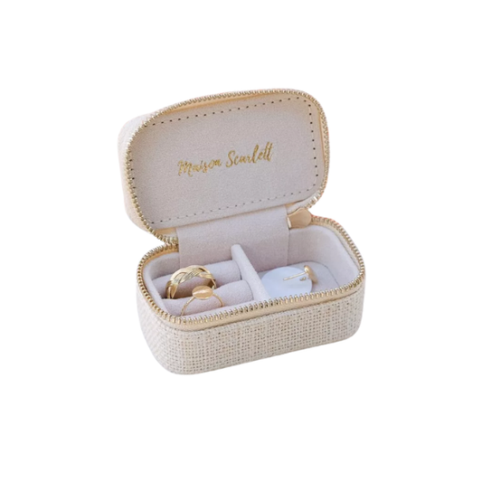 Maison Scarlett - Boîte à Bijoux lin beige