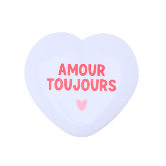 Atelier Wagram - Miroir de poche cœur - Amour toujours