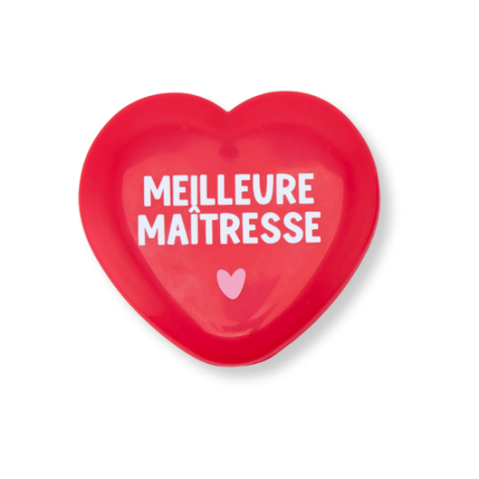 Atelier Wagram - Miroir de poche cœur - Meilleure maîtresse