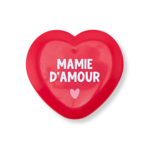 Atelier Wagram - Miroir de poche cœur - Mamie d'amour
