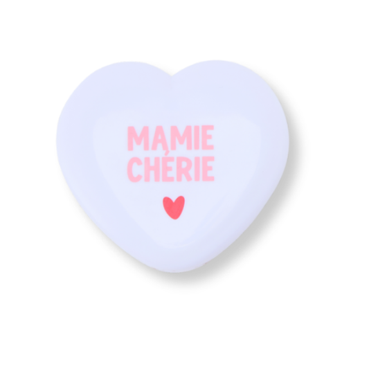 Atelier Wagram - Miroir de poche cœur - Mamie chérie