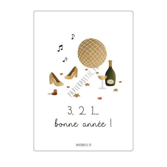 Carte "Bonne année" - PapierPoetic