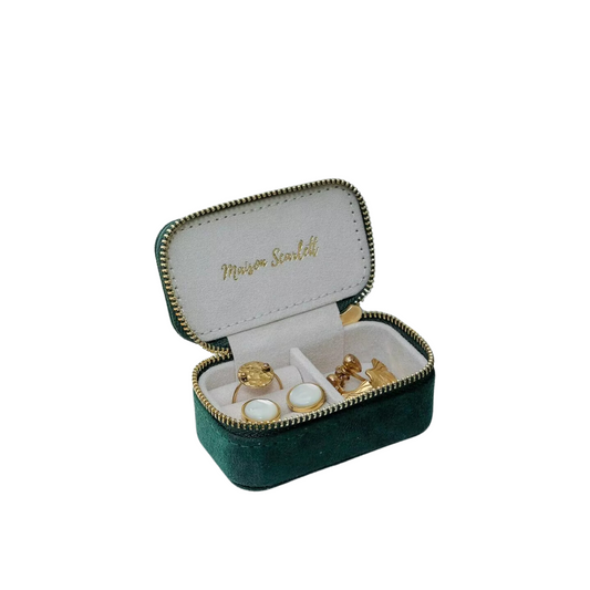 Maison Scarlett - Boîte à Bijoux en velours vert