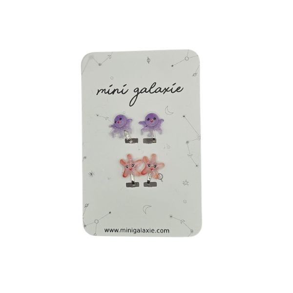 Boucles d'oreilles Clips - Thème de la mer