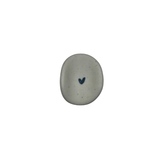 Worry stones "Douxdoux" - Motif coeur bleu