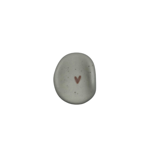 Worry stones "Douxdoux" - Motif coeur vieux rose