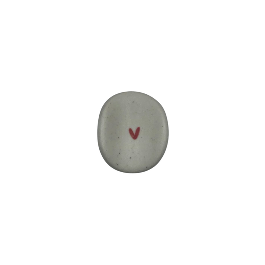 Worry stones "Douxdoux" - Motif coeur Rouge
