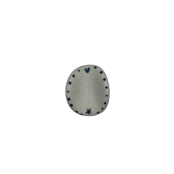 Worry stones "Douxdoux" - Motif bleu pointillé