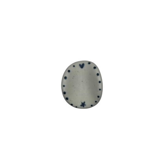 Worry stones "Douxdoux" - Motif bleu pointillé