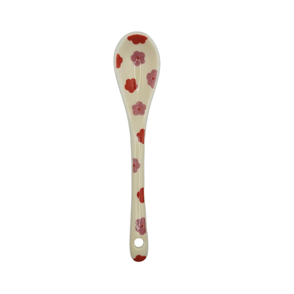Cuillère en porcelaine - Fleurs