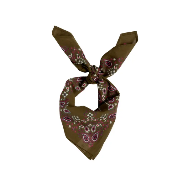 Bonheur du jour - Petit foulard - Bandana Kaki