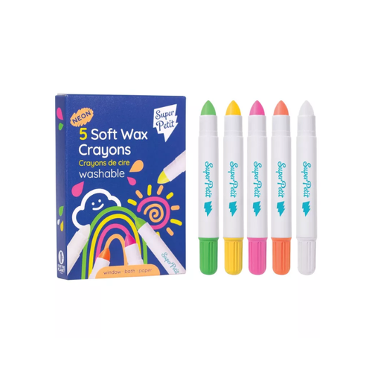 Super Petit - Crayons de cire néon lavables