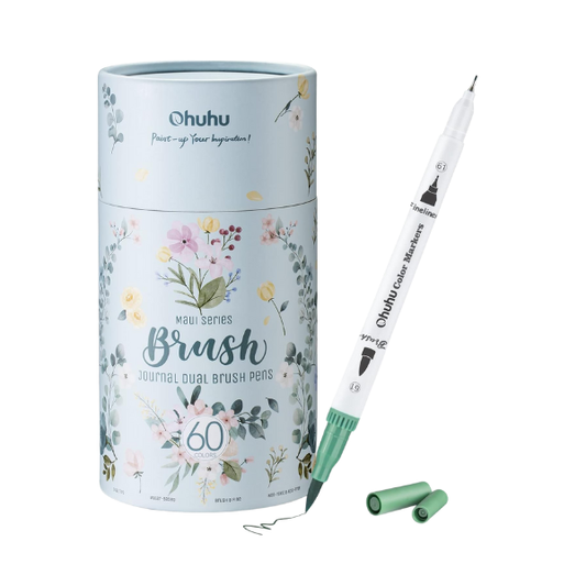 Coffret de 60 feutres créatifs double pointe Ohuhu – Encre à base d’eau