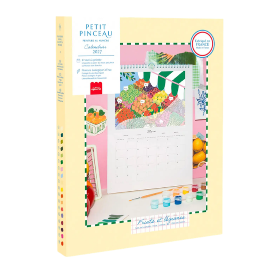 Kit de peinture au numéro - Calendrier 2027 - Fruits & Légumes