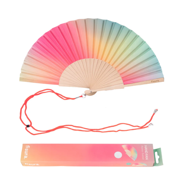 Fisura - Eventail Dégradé Rose et Vert