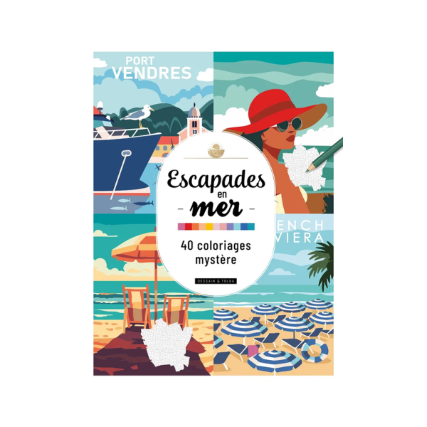 Escapades en mer - 40 Coloriages Mystère