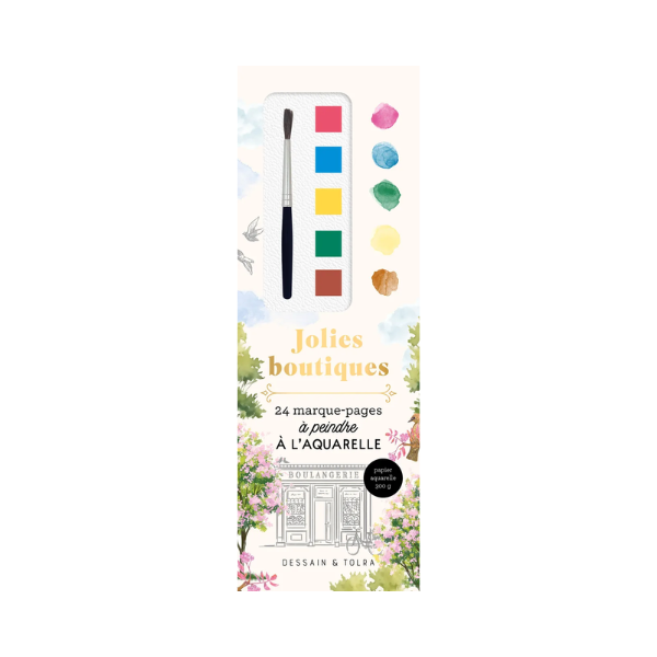 Marque-pages à peindre à l'aquarelle - Jolies boutiques