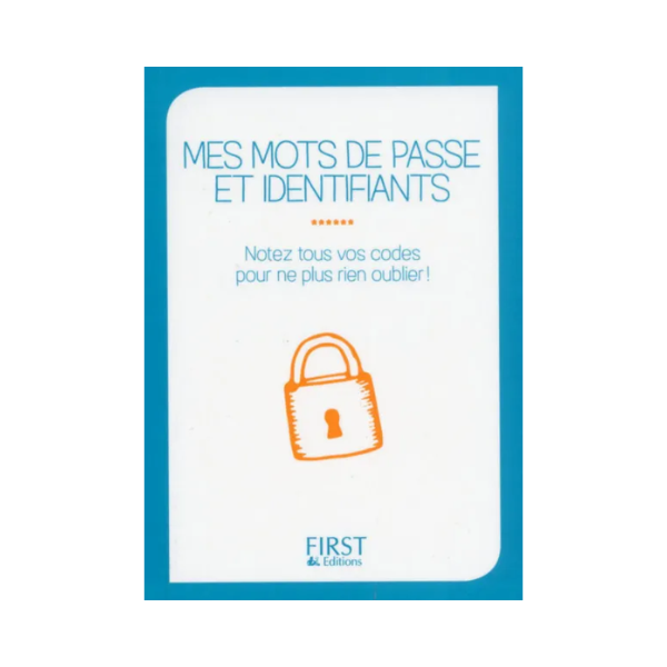 Petit livre de - Mes mots de passe et identifiants